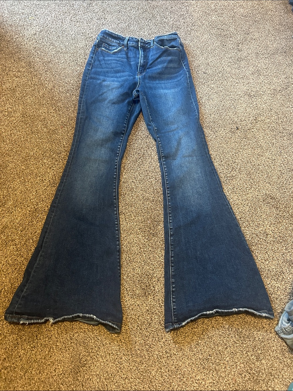 Zenana Outfitters Dark Blue Flare Jeans